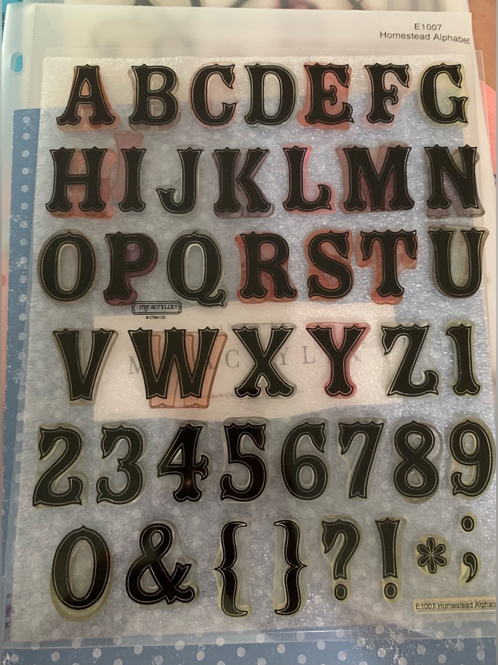 Close To My Heart ❤️ Homestead Alphabet Clear Stamps